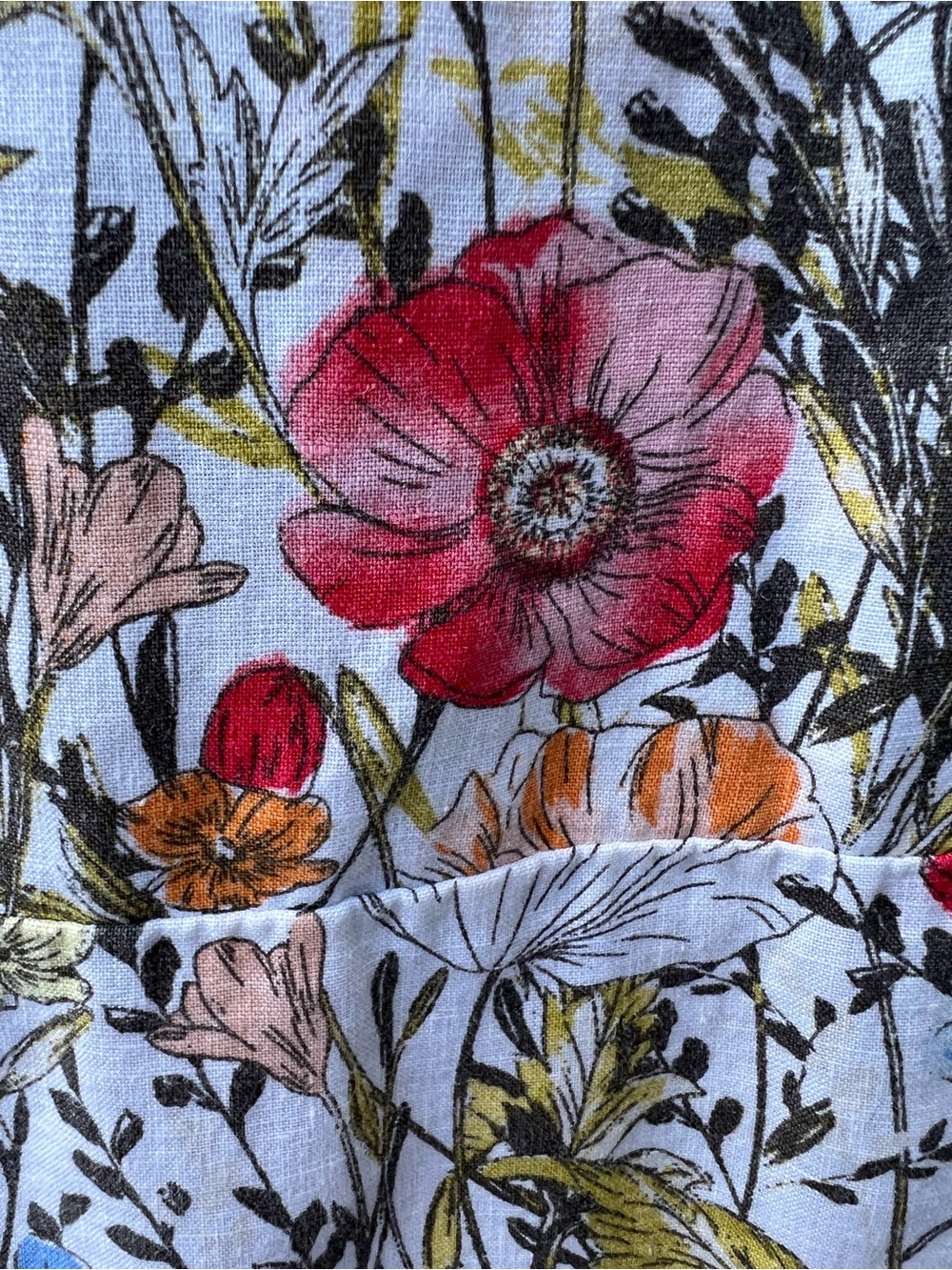 J.Jill 100% Linen Floral Sleeveless Dress Size L - Picture 3 of 6